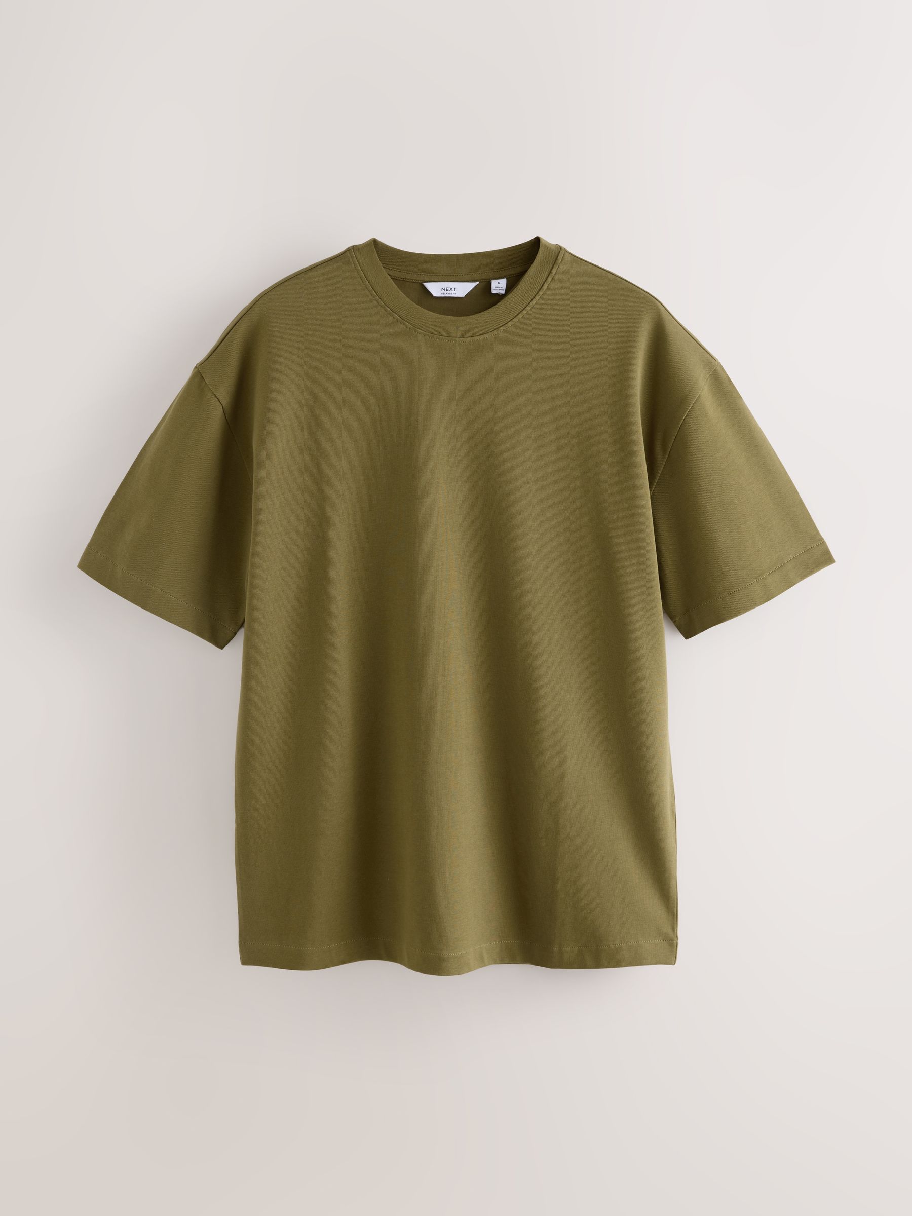 Buy Olive Green /Ice Grey/Orange Rust Relaxed Fit Heavyweight T