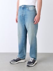 Blue Light Classic Straight Fit Vintage Wash Denim Jeans - Image 1 of 11