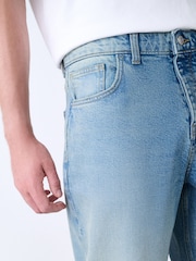 Blue Light Classic Straight Fit Vintage Wash Denim Jeans - Image 5 of 11