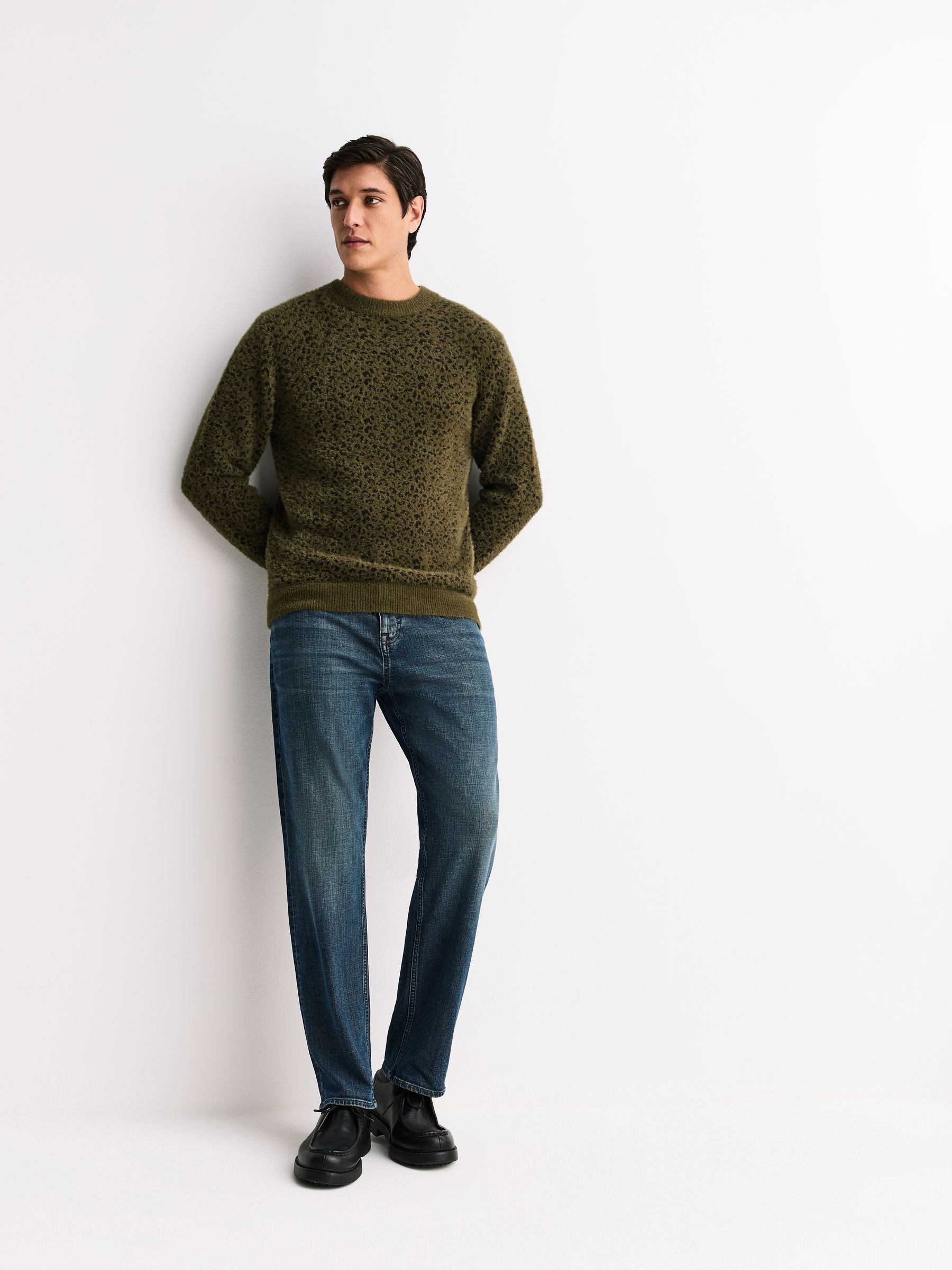 Buy Blue Deep Straight Fit Vintage Wash Denim Jeans from Next Bulgaria
