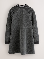 Baker by Ted Baker Metallic Glitter Baseball Black Dress - Image 8 of 12