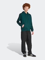 adidas Originals Green Adicolor Classics 3-Stripes Hoodie - Image 2 of 6