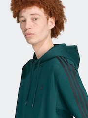 adidas Originals Green Adicolor Classics 3-Stripes Hoodie - Image 4 of 6