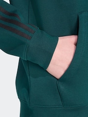 adidas Originals Green Adicolor Classics 3-Stripes Hoodie - Image 5 of 6