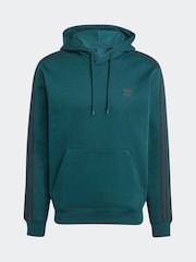adidas Originals Green Adicolor Classics 3-Stripes Hoodie - Image 6 of 6