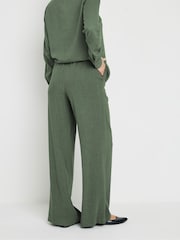 Long Tall Sally Green Blend Wide Leg Trousers - Image 4 of 6