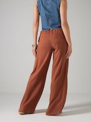 Long Tall Sally Orange Blend Wide Leg Trousers - Image 3 of 4