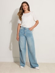 Long Tall Sally Blue Palazzo Jeans - Image 2 of 5