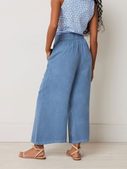 M&Co Blue Acid Wash Cullotte Trousers - Image 3 of 5