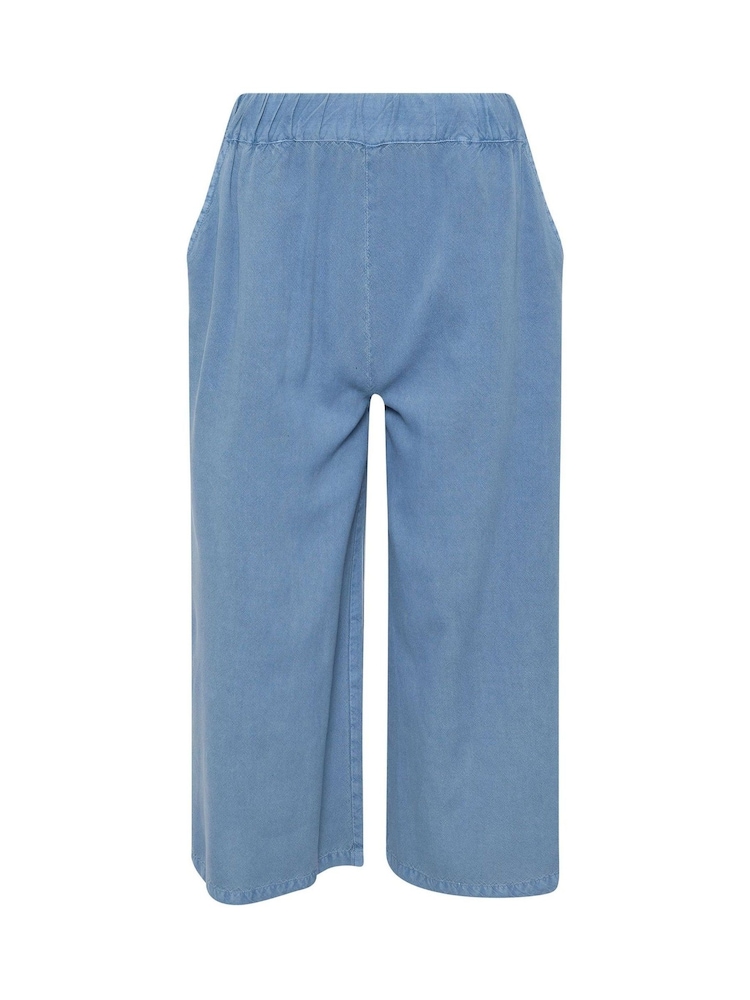 M&Co Blue Acid Wash Cullotte Trousers - Image 5 of 5