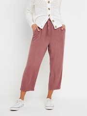 M&Co Red Acid Wash Cullotte Trousers - Image 1 of 5