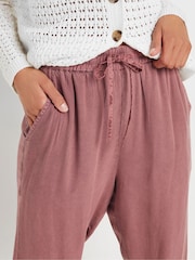 M&Co Red Acid Wash Cullotte Trousers - Image 4 of 5