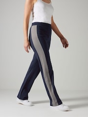 Long Tall Sally Blue 100% Cotton Side Panel Joggers - Image 3 of 4