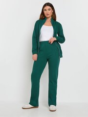 Long Tall Sally Green 100% Cotton Straight Leg Joggers - Image 1 of 5