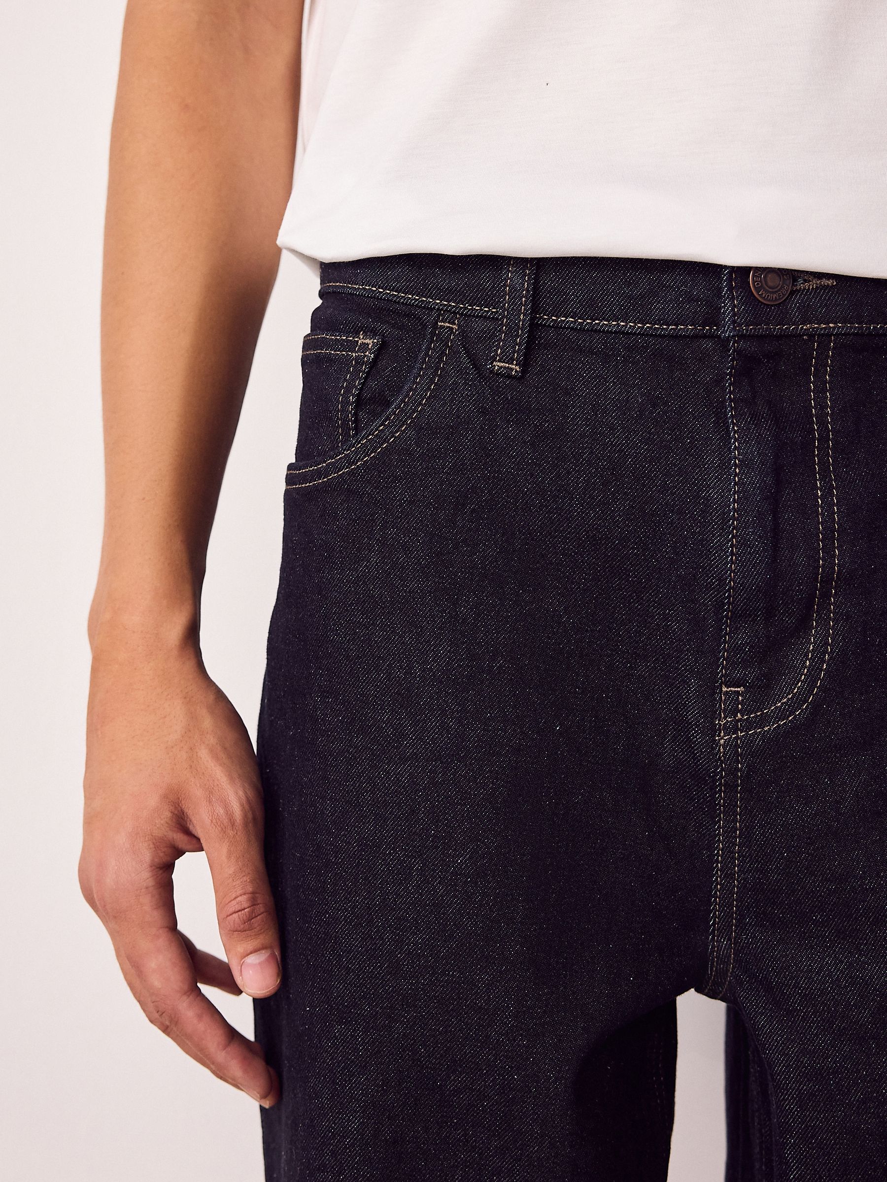 Buy Dark Indigo Rinse Relaxed Fit Vintage Wash Denim Jeans from