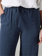 Long Tall Sally Blue Blend Wide Leg Trousers - Image 4 of 4