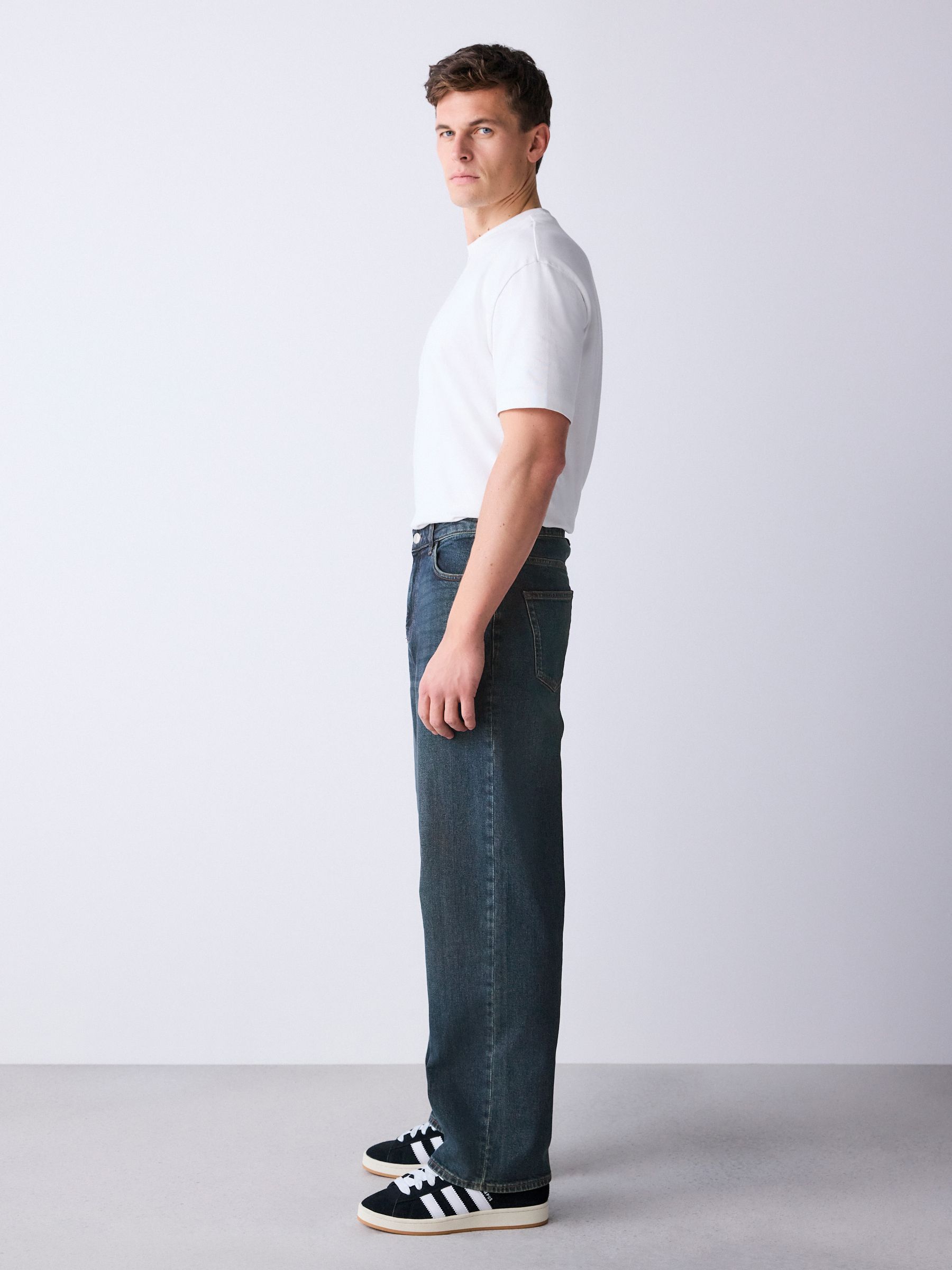 Buy Blue Dark Baggy Fit Jeans from Next USA