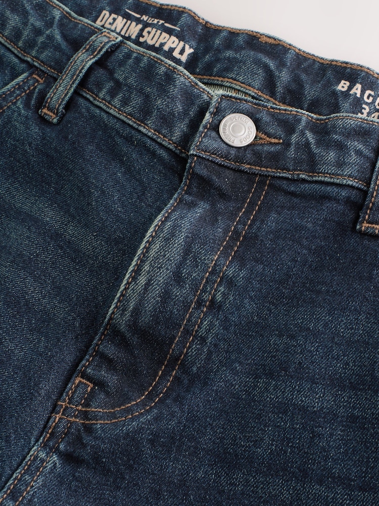 Blue Dark Baggy Fit Jeans - Image 9 of 9