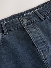 Blue Mid Tint Relaxed Tapered Fit Vintage Wash Denim Jeans - Image 3 of 5