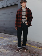 Black Baggy Fit Vintage Wash Denim Jeans - Image 2 of 5