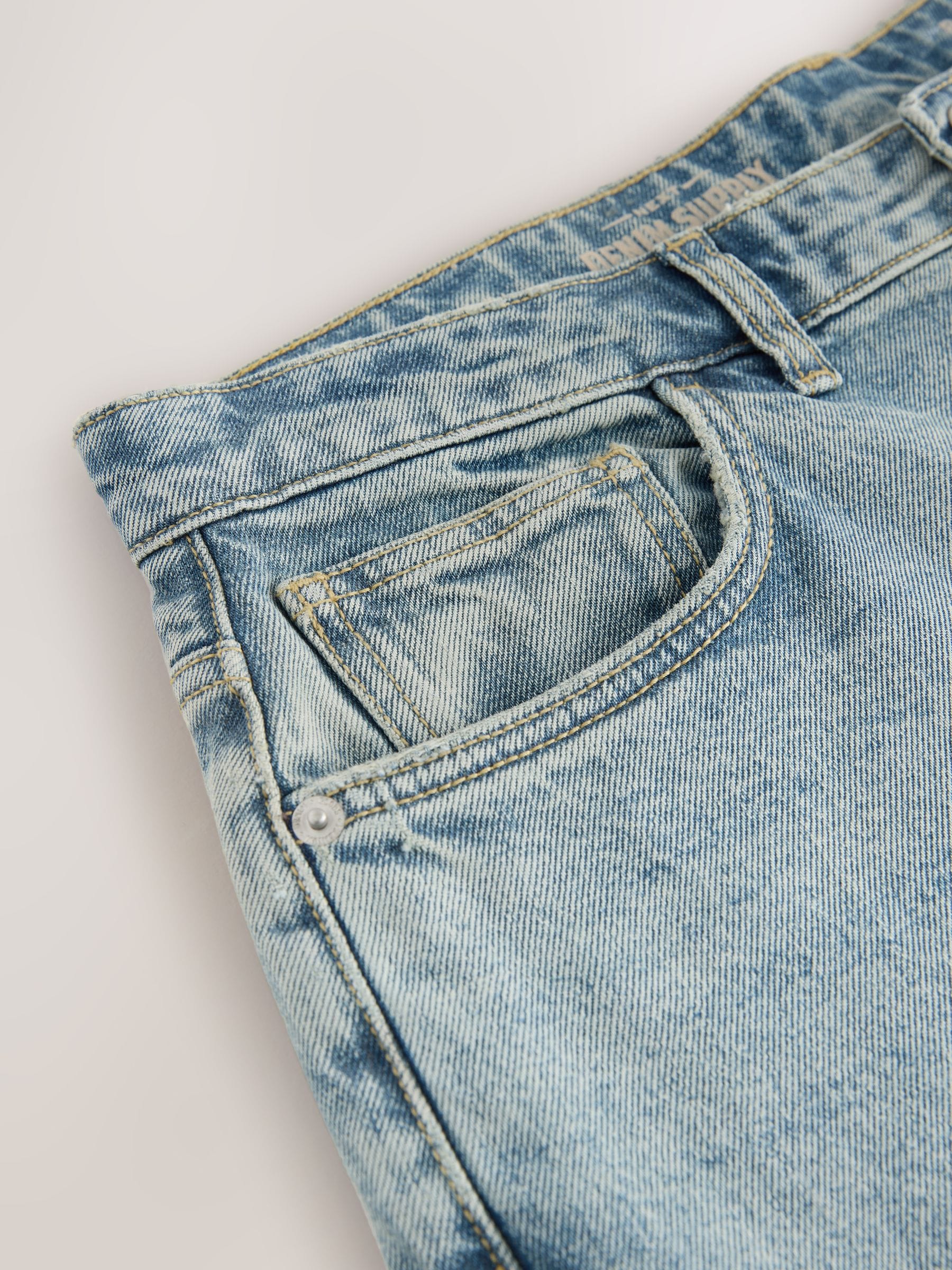 Buy Blue Light Tint Barrel Fit Jeans from Next USA