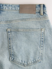 Blue Light Tint Barrel Fit Vintage Wash Denim Jeans - Image 5 of 5