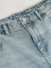 Blue Light Tint Barrel Fit Vintage Wash Denim Jeans - Image 9 of 11