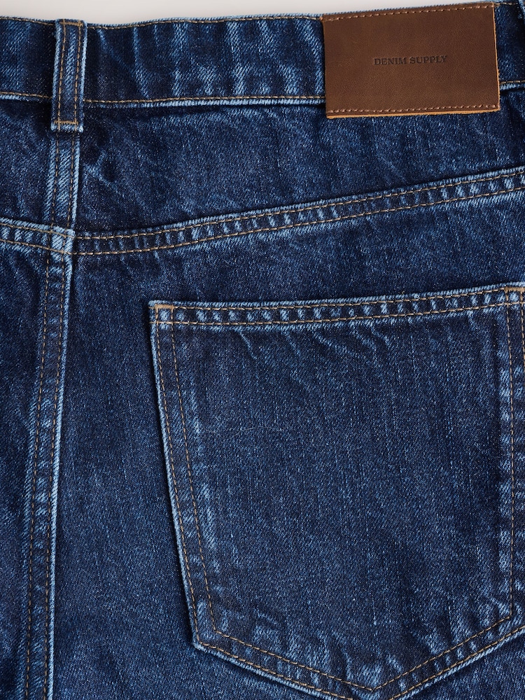 Blue Classic Vintage Relaxed Fit Vintage Wash Denim Jeans - Image 5 of 5
