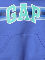 Gap Blue Pullover Logo Zip Up Hoodie (6mths-5yrs) - Image 3 of 3