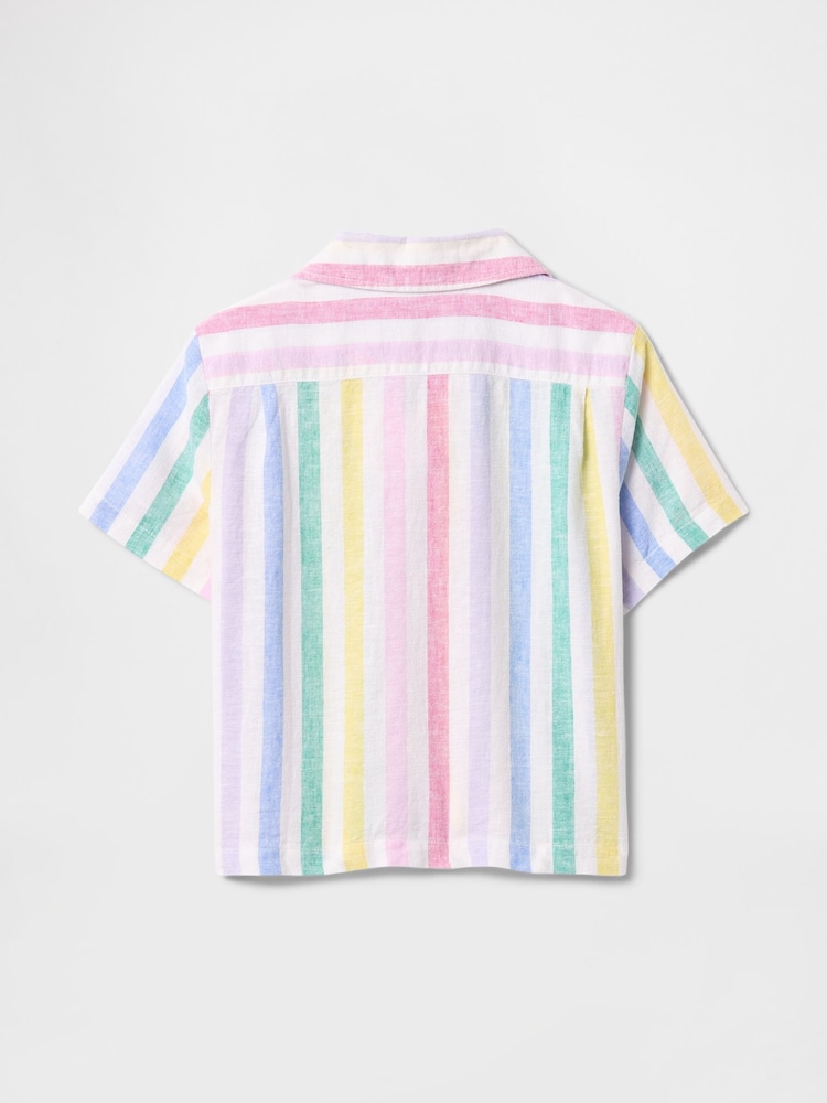 Gap Multi Stripe Linen-Cotton Cabana Shirt (6mths-5yrs) - Image 2 of 2