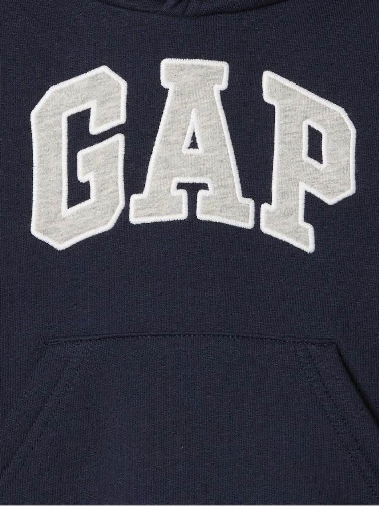 Azul marino - Sudadera con capucha, cremallera y logo de Gap (6meses-5años) - Imagen 3 de 3