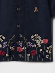 Gap Navy Blue Linen-Cotton Cabana Shirt (6mths-5yrs) - Image 4 of 4