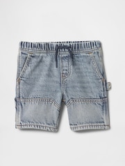Gap Blue UltraSoft Pull On Carpenter Shorts (6mths-5yrs) - Image 1 of 3
