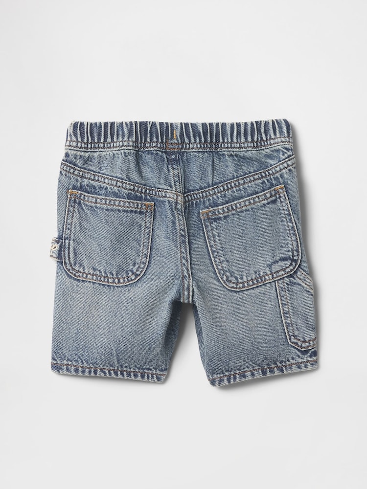 Gap Blue UltraSoft Pull On Carpenter Shorts (6mths-5yrs) - Image 2 of 3
