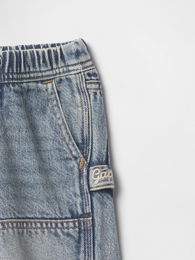 Gap Blue UltraSoft Pull On Carpenter Shorts (6mths-5yrs) - Image 3 of 3