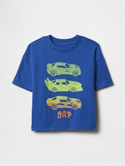Gap Blue Oversized Hot Wheels Graphic T-Shirt (6mths-5yrs) - Image 1 of 2