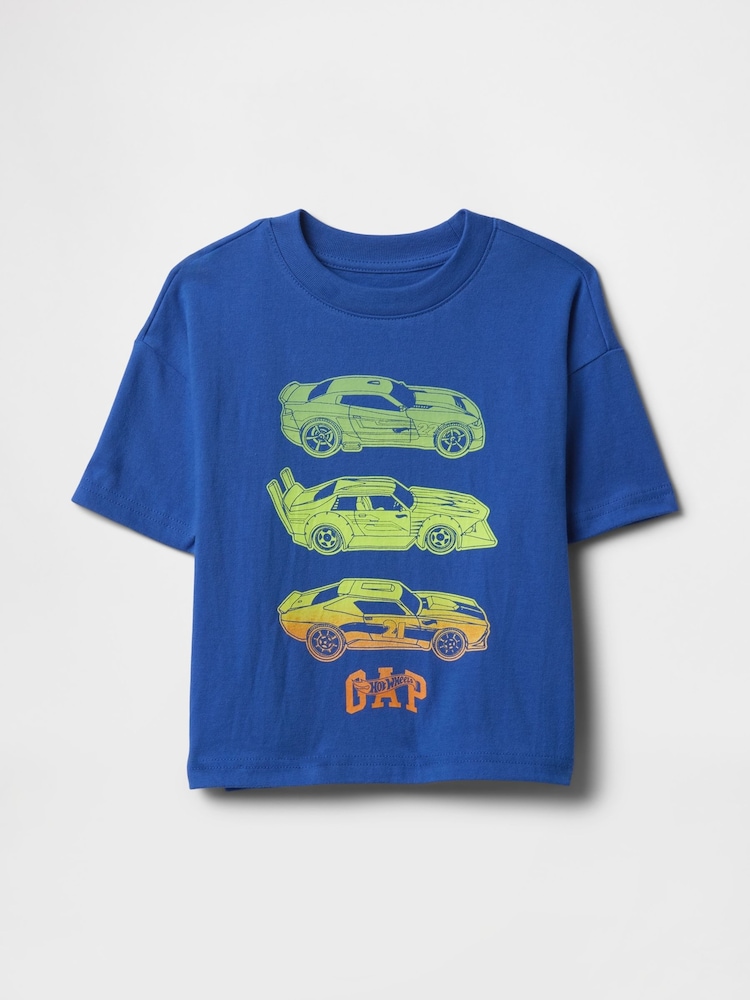 Gap Blue Oversized Hot Wheels Graphic T-Shirt (6mths-5yrs) - Image 1 of 2
