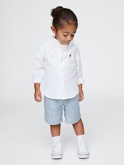 Gap Blue Linen-Cotton Shorts (6mths-5yrs) - Image 1 of 2