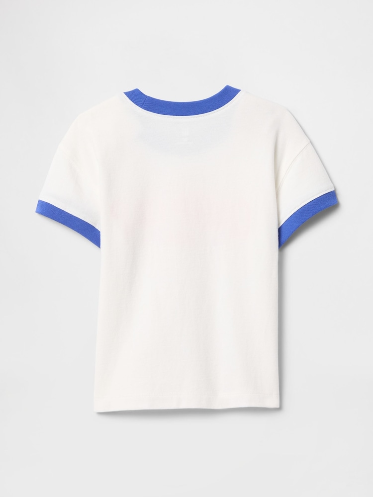 Gap White Cotton Short Sleeve T-Shirt (6mths-5yrs) - Image 2 of 2