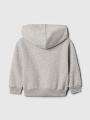 Gap Grey Pullover Logo Zip Up Hoodie (6mths-5yrs) - Image 2 of 3