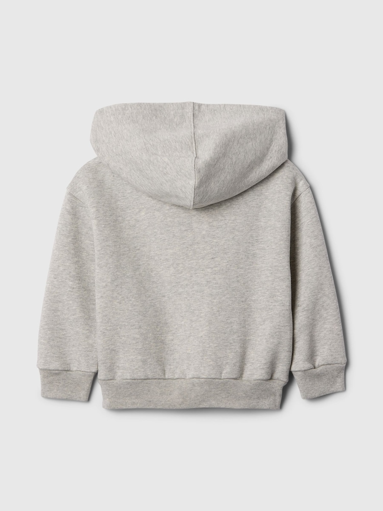 Gap Grey Pullover Logo Zip Up Hoodie (6mths-5yrs) - Image 2 of 3