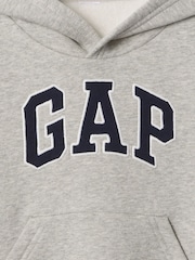 Gap Grey Pullover Logo Zip Up Hoodie (6mths-5yrs) - Image 3 of 3