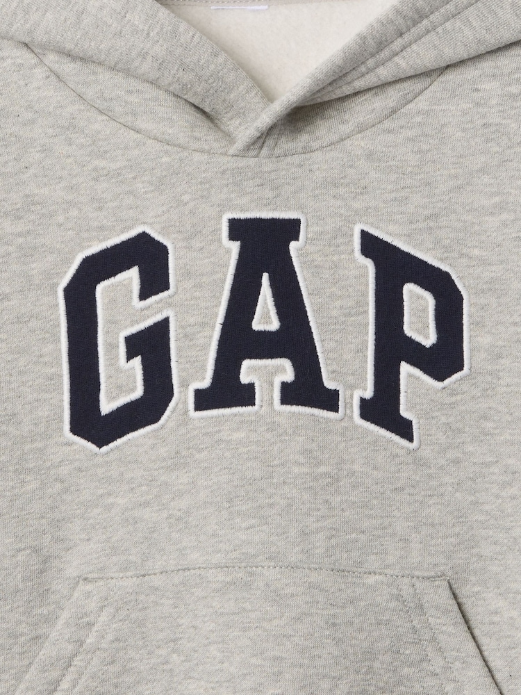 Gap Grey Pullover Logo Zip Up Hoodie (6mths-5yrs) - Image 3 of 3
