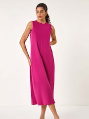 Roman Pink Sandwash Stretch Midi Dress - Image 1 of 5