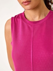 Roman Pink Sandwash Stretch Midi Dress - Image 5 of 5
