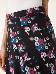 Roman Black Diagonal Ditsy Floral Print Skirt - Image 5 of 5