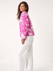 Roman Pink Floral Print 100% Cotton Jacket - Image 3 of 5