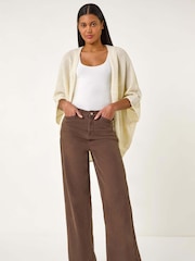 Roman White Crochet Tunic Cardigan - Image 1 of 5