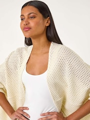 Roman White Crochet Tunic Cardigan - Image 4 of 5