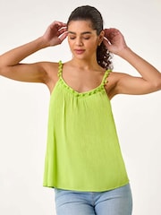 Roman Green Pom Pom Cami Top - Image 4 of 5